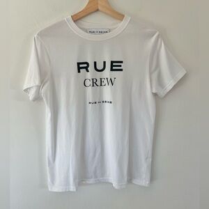 Rue De Seine Rue Crew White Short Sleeve Crewneck T-Shirt Size Small